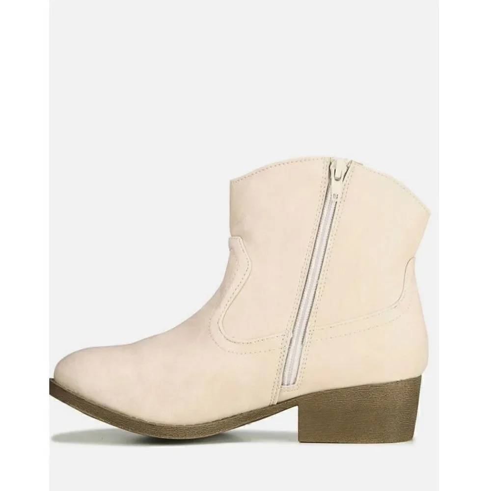 JellyPop Girls 12M Kacey Boots - Blush Color with Glitter Cutout Design